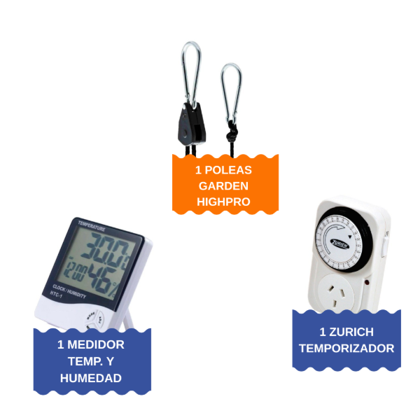 Producto - KIT INDOOR MEDIDOR TEMP + TIMER + POLEAS