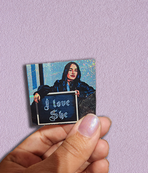 Producto - STICKER HOLOGRÁFICO - LALI #I LOVE SHE