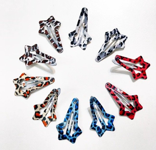 Producto - Hebillas estrella leopardo