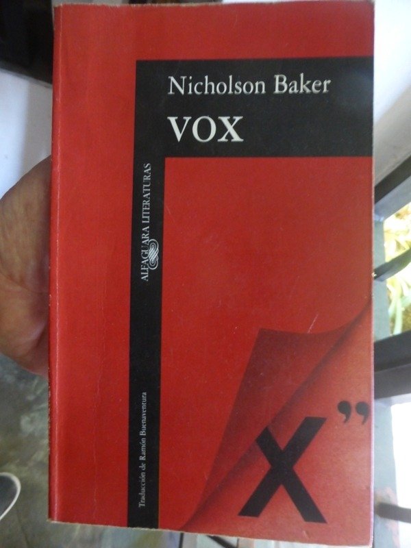 Producto - Vox - Nicholson Baker - Alfaguara - 1992 - Muy Buen Estado