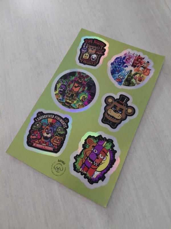 Producto - Planchitas de stickers - Five Nights at Freddy's