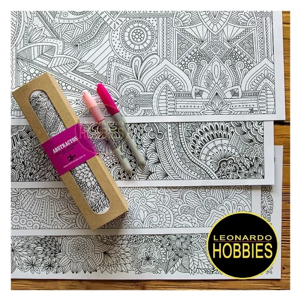 Producto - Pack Abstractas 4 Láminas individuales p/pintar Mil Mundos LP-001