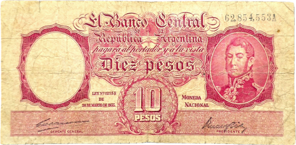 Producto - 10 Pesos Moneda Nacional (Carreras - Maroglio) Bott.1936 B - 0