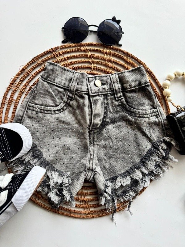 Producto - Short beba glitters gris nevado