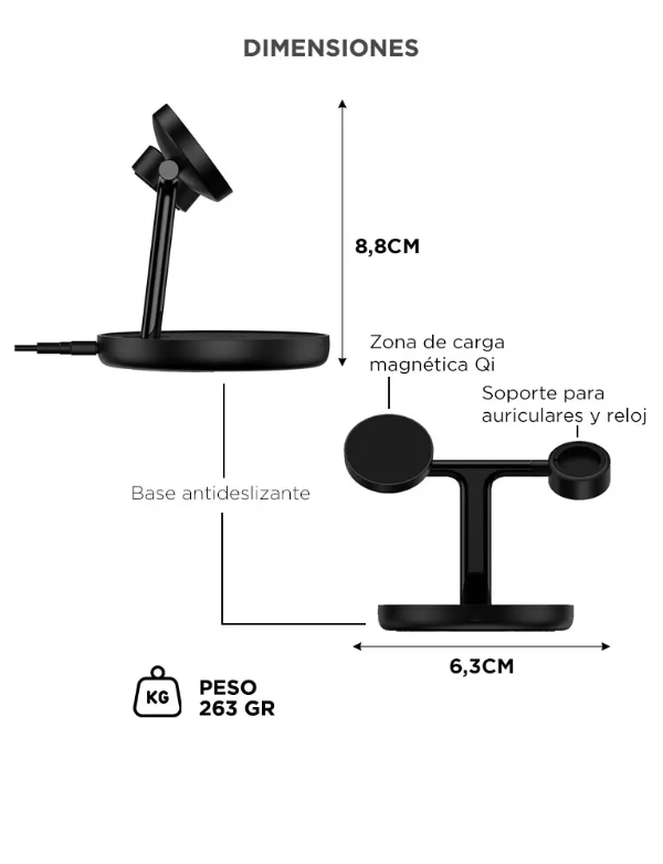 Producto - Cargador Magnético 3En1 Portátil 20W -Gadnic (Baseu051) - 1
