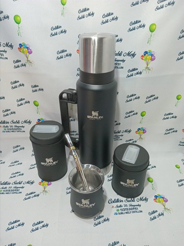 Producto - TERMO MANIJA RETRACTIL 1.2 LT YERBERA AZUCARERA MATE Y BOMBILLA.