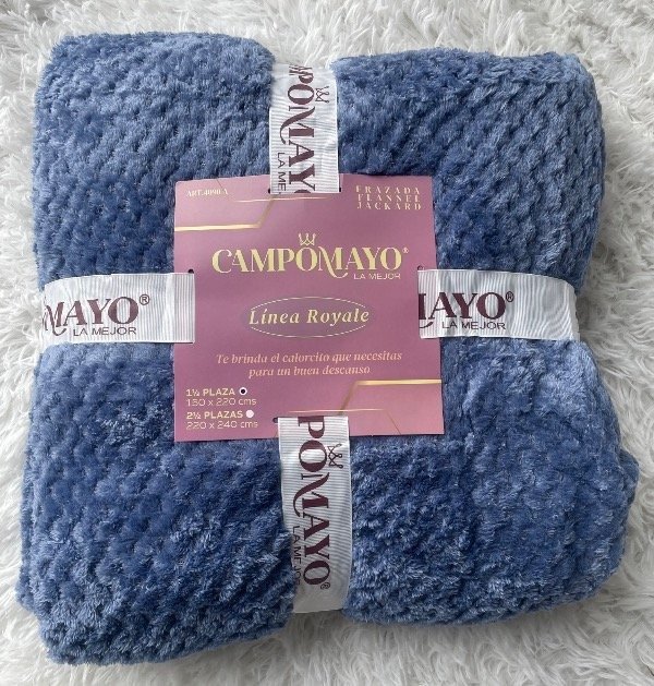 Producto - Frazadas Jackard Campomayo azul