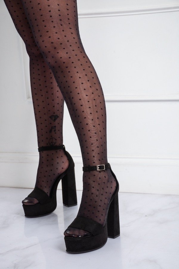 Producto - Medias enteras Lycra puntitos negra