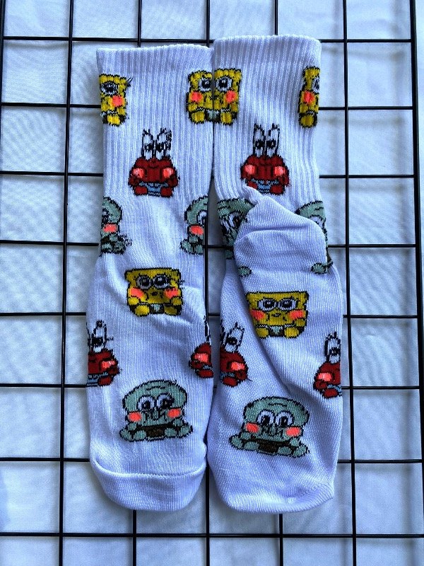 Producto - Medias 3/4, bob esponja blancas
