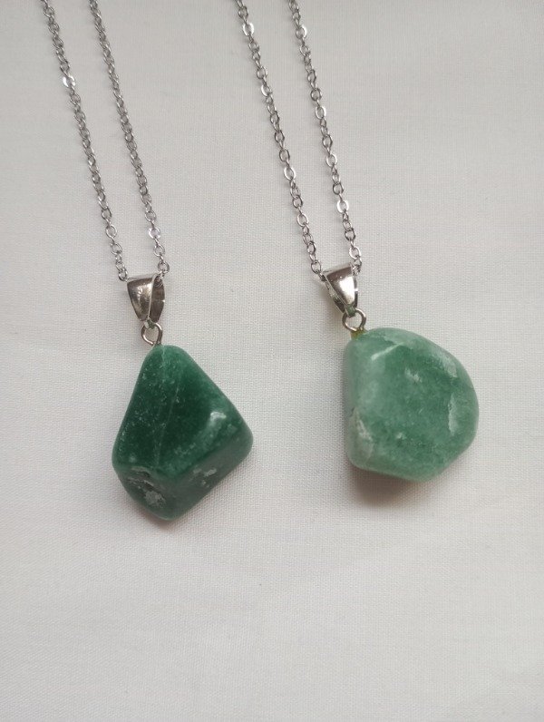 Producto - Collar Cuarzo verde pulido