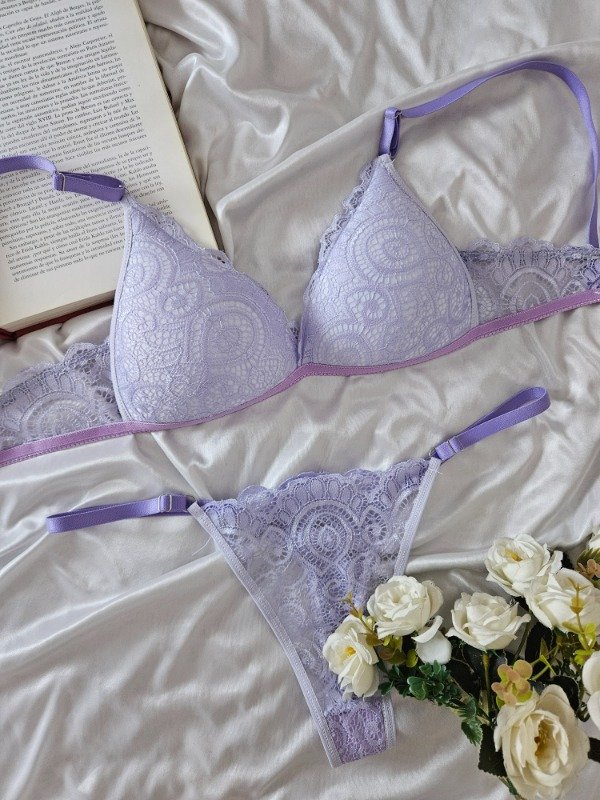 Producto - CONJUNTO DE ENCAJE TAZA SOFT LILA (A12 A)