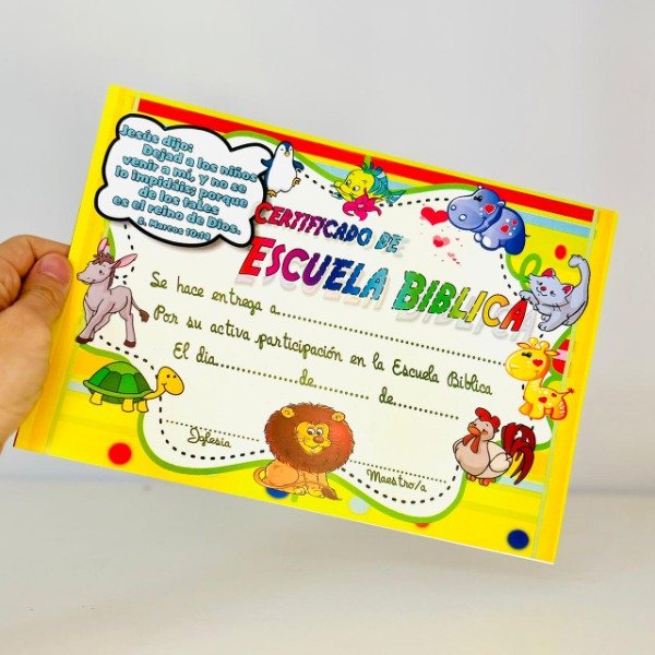 Producto - CERTIFICADO DE ESCUELA BIBLICA