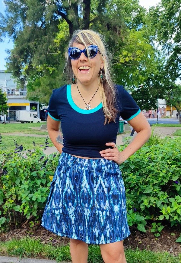 Producto - POLLERA "THELMA" (Bols. Cargo)