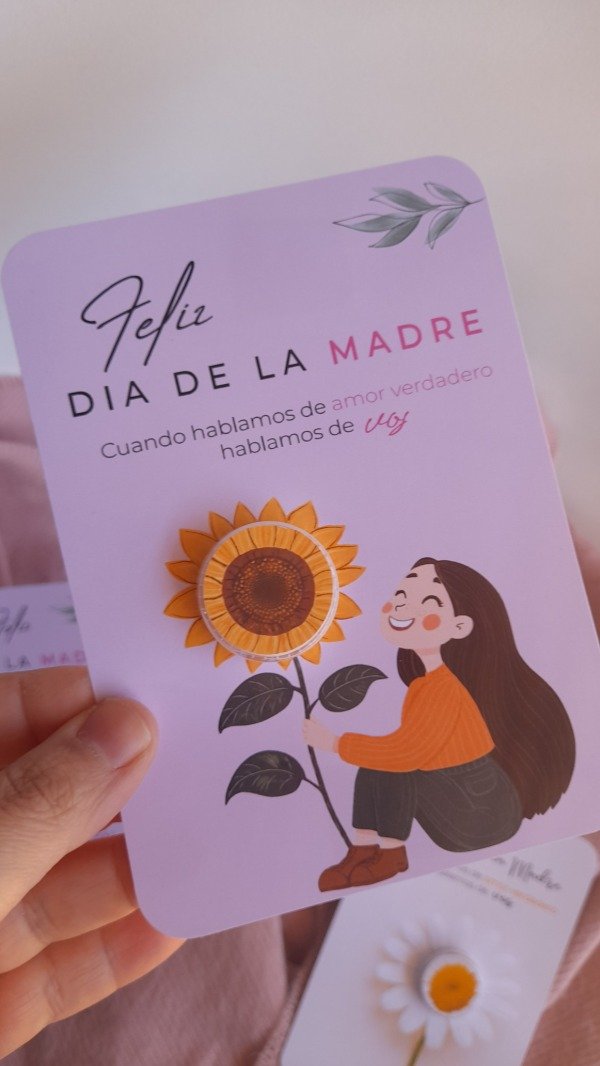 Producto - Pdf imprimible Día de la madre Chica girasol - 1