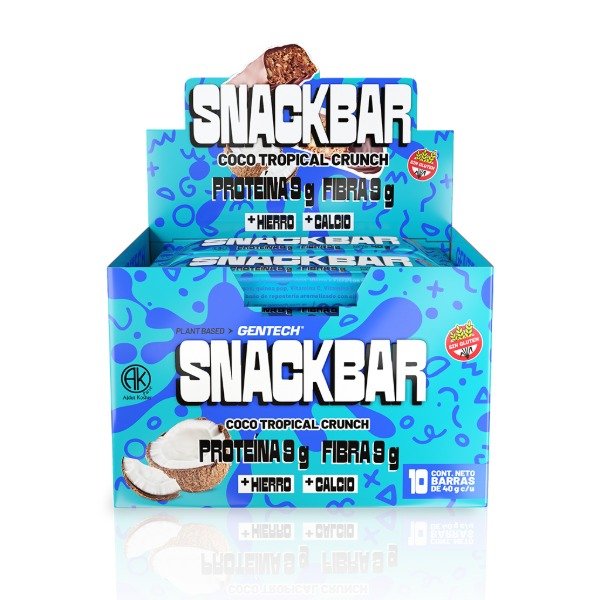 Producto - Snack Bar Barras De Proteina Vegetal 40 Grs x 10 Unid Gentech Sin Tacc
