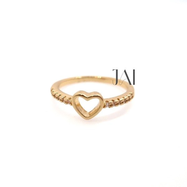 Producto - Anillo corazón calado Lea dorado