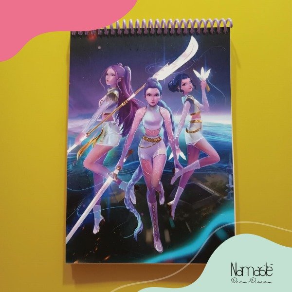 Producto - Cuaderno para dibujar y colorear Guerreras K-pop  mod.1