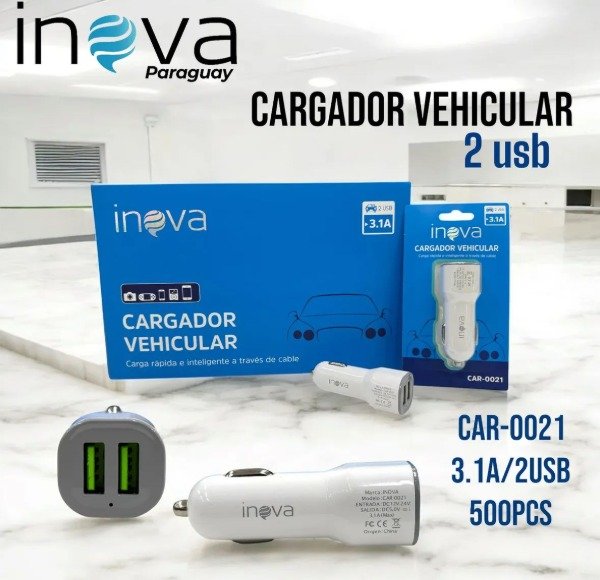 Producto - AP1061 CARGADOR PARA AUTO 2 ENTRADAS USB 3:1