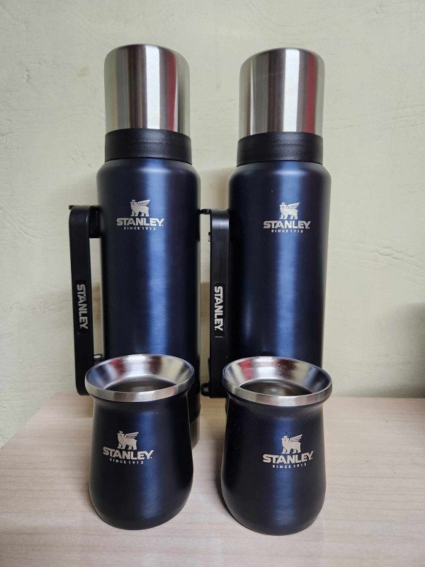 Producto - Termo + Mate Simil Stanley 1.2 Lts METALIZADO PREMIUM