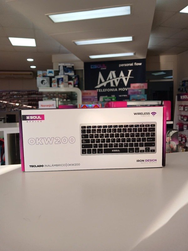 Producto - Teclado Inalambrico 80 Gris Plata Simil Metal Soul PER-OKW200NE