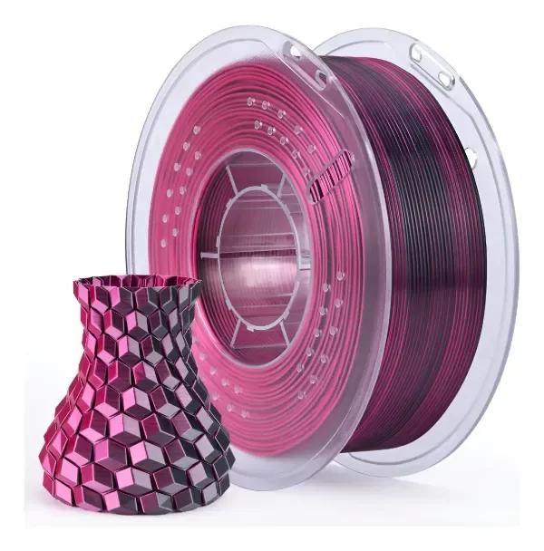 Producto - FILAMENTO ELEGOO PLA SILK NEGRO ROJO 1,75mm - 0