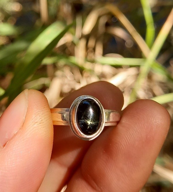 Producto - Anillo de plata y Black Star 17 mm