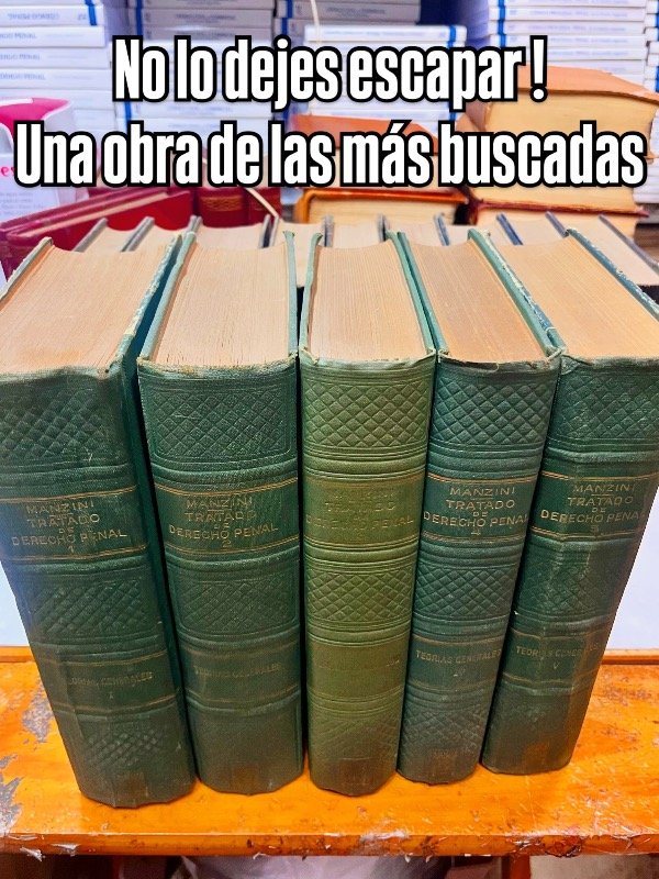 Producto - Tratado derecho penal Pte Gral MANZINI 5 Tomos. - 3
