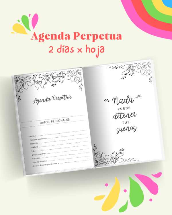 Producto - Agenda dos días por hoja