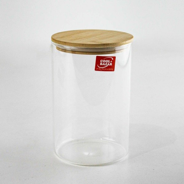 Producto - FRASCO HERMETICO DE VIDRIO TAPA BAMBOO 1050ML