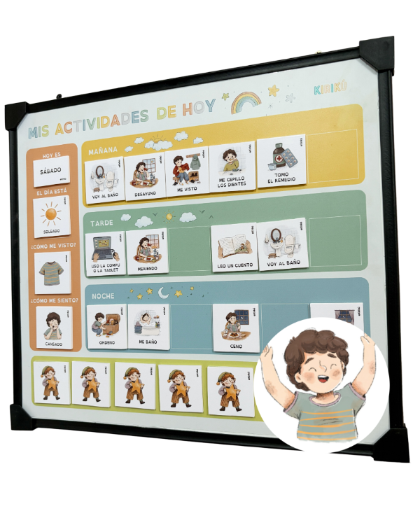 Producto - Tablero Magnético de Rutinas Visuales -Nene- KIRIKÚ