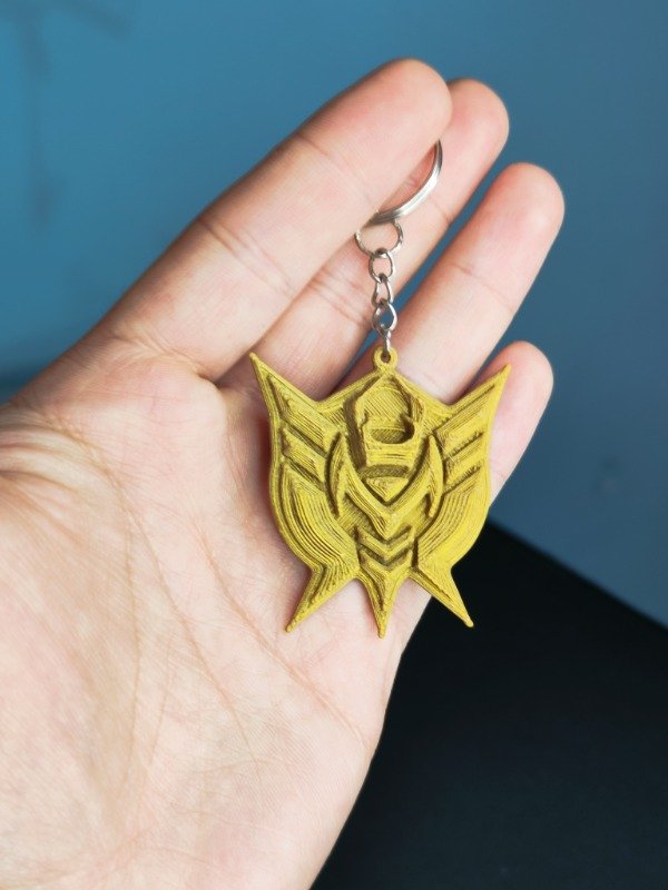 Producto - Llavero 3D / Ohsama Sentai King-Ohger Emblema Dorado 5 cm - 1