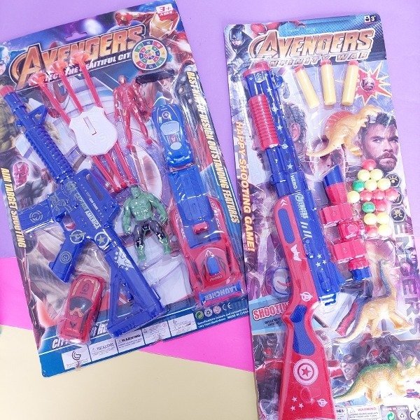 Producto - Pistola lanza Dardos y Pelotitas c/accesorios Avengers - 0