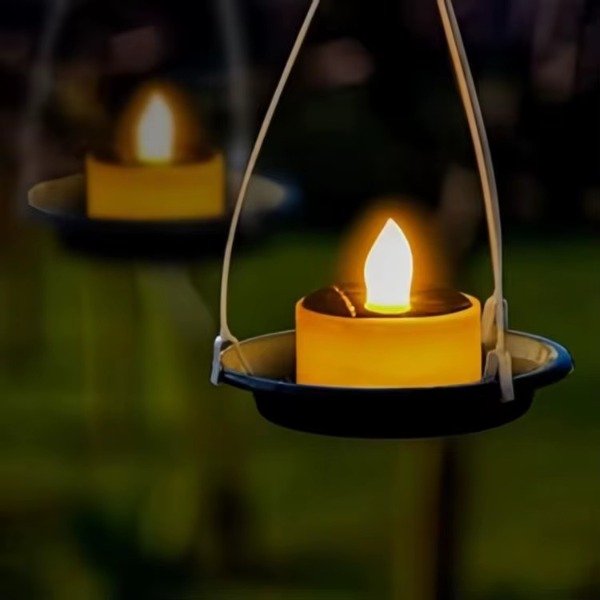 Producto - Pack X6 Vela Led Solar Exterior Efecto Llama Luz Decorativa - 6