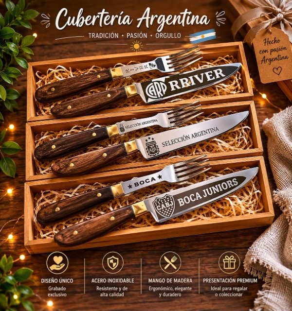 Producto - Set de cuchillo y tenedor personalizado