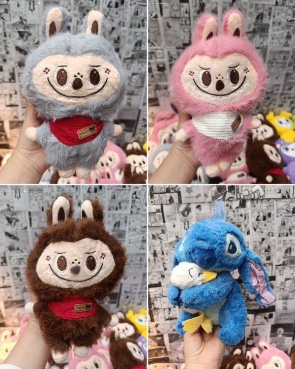 Producto - Peluche Labubu 27 cm , Stitch 22cm (ingrese para elegir )