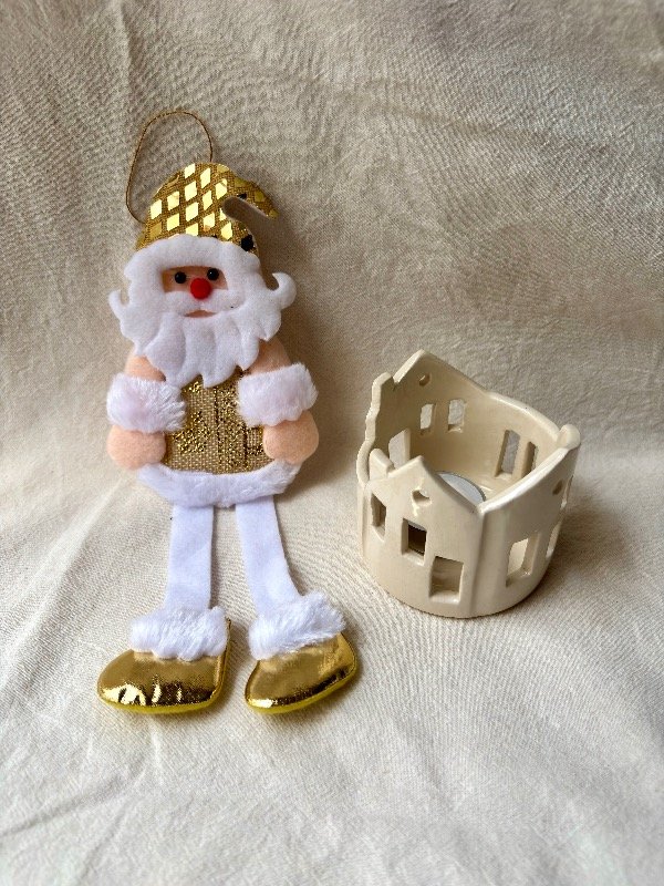 Producto - Colgante Papá Noel  dorado