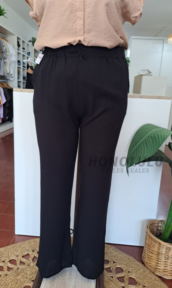 Producto - Pantalón de Lino Negro - 0
