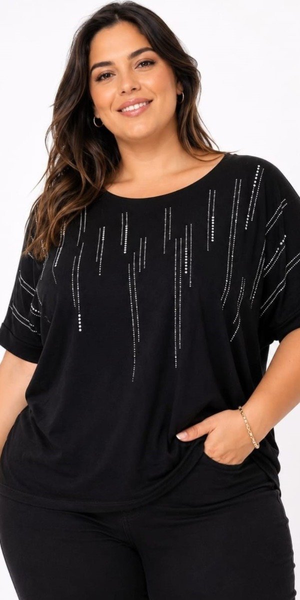 REMERA LLUVIA BRILLO