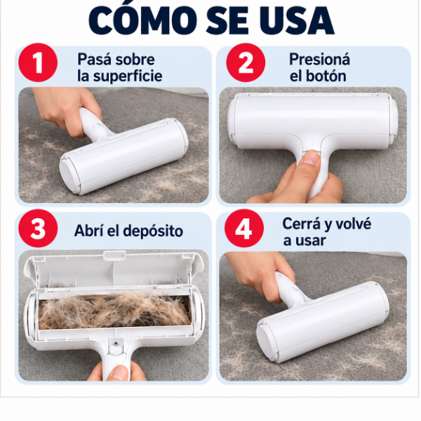 Producto - Cepillo quita pelos y pelusas, Perros, Gatos, Ropa, Sillones - 2