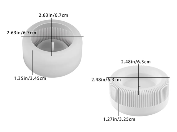 Producto - Molde de porta sahumerio rayado cuenco circular