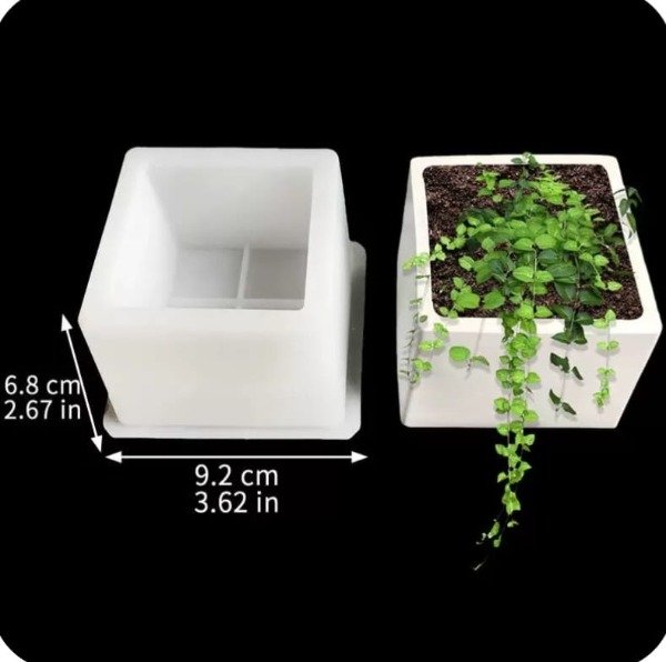 Producto - MOLDE SILICONA MACETA CUDRADO (COD. L12)