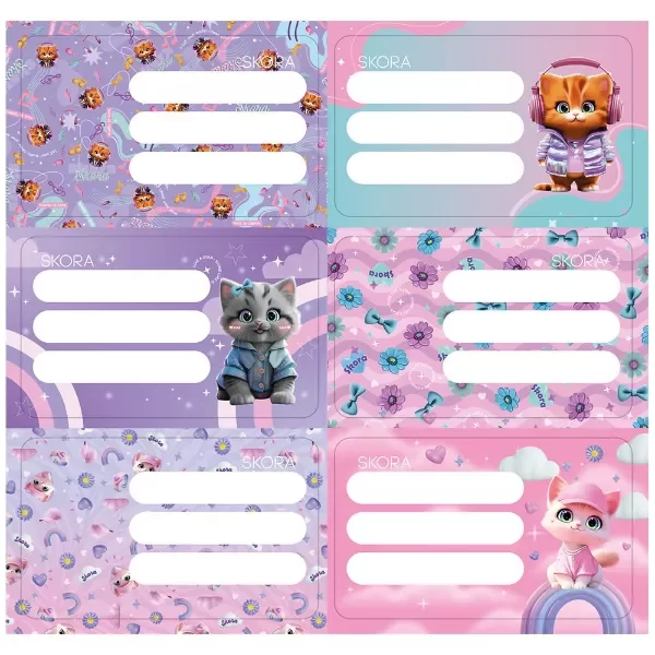 Producto - Rótulos Escolares x12 Gatitos