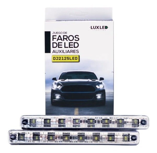 Producto - KIT FAROS LED DRL AUXILIAR RECTANGULAR 8 LEDS 12V