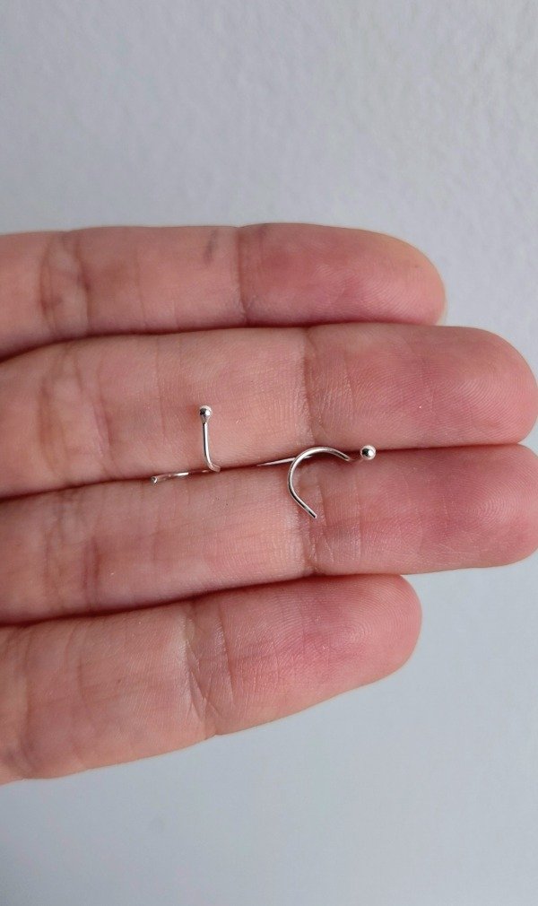 Producto - Piercing de Plata Rulo con Bolita (unidad)