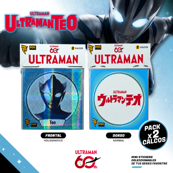 Producto - Stickers / ULTRAMAN, Tiga, Teo Pack x6 / 5 cm - 3