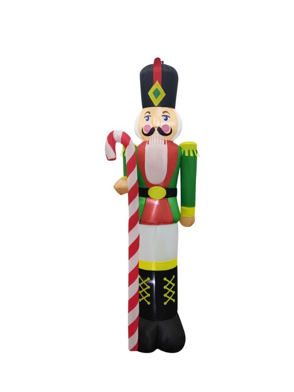 Producto - Inflable Navidad Cascanueces Verde con Bastón  (#)