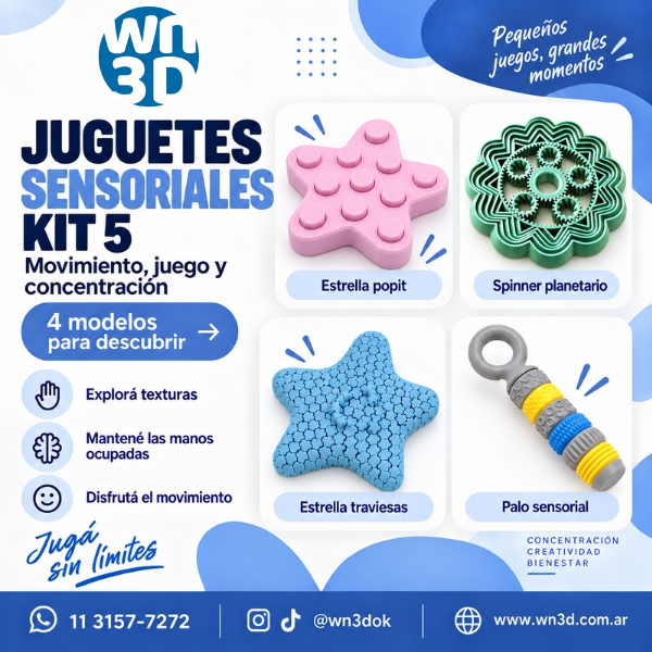 Producto - Kit de Juguetes Sensoriales 5 - 4 modelos
