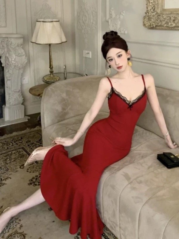 Producto - Vestido largo rojo