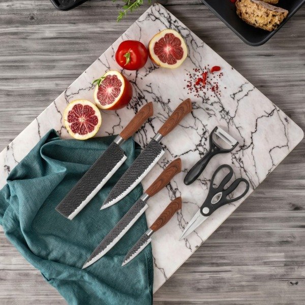Producto - SET DE CUCHILLOS DE COCINA POR 6 PIEZAS ACERO INOX 32CM - 2