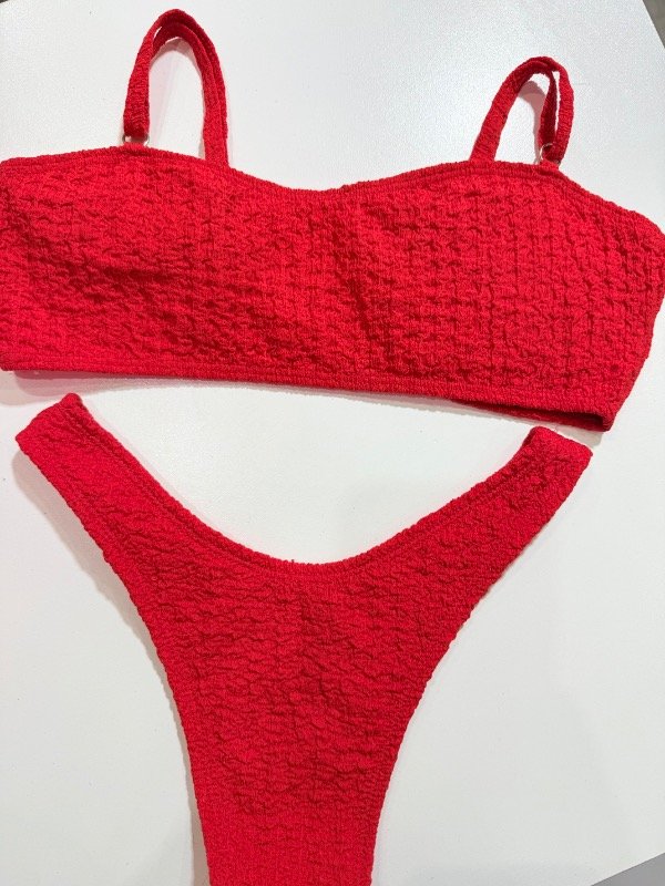 Producto - Bikini texturada roja 85 - 2
